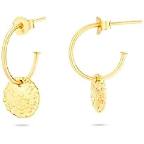 Boucles D'oreilles - Radiant - Paires De Boucles D'oreilles - Acier Inoxydable, Cuir, Céramique - Mixte