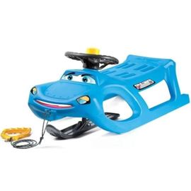 Prosperplast Luge Voiture Bleu Avec Volant Zigi-Zet Control