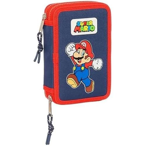 Super Mario World - Trousse Scolaire Pour Enfant, Avec 28 Outils Inclus, Pratique Et Polyvalente, Qualité Et Résistance, 12,5 X 4 X