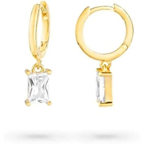Boucles D'oreilles - Radiant - Paires De Boucles D'oreilles - Argenté - Acier Inoxydable, Cuir, Céramique