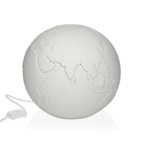 Lampe De Bureau Versa Monde Porcelaine (21 X 18,5 X 21 Cm)