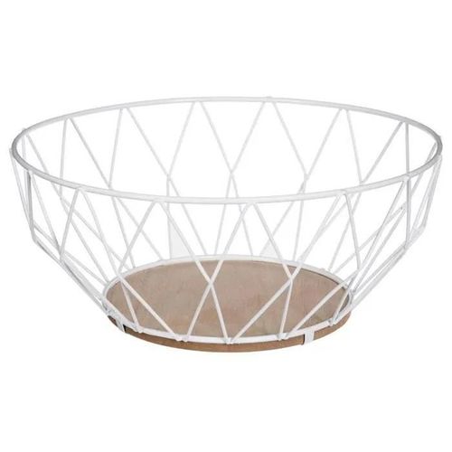 Corbeille - Five - Modèle Losange - Métal - Blanc - 28cm