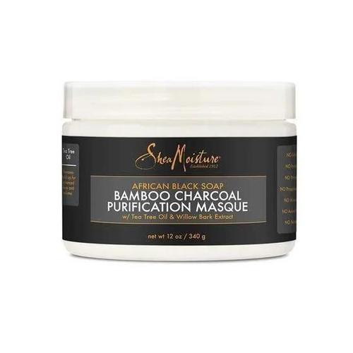 Shea Moisture Savon Noir Africain Charbon De Bambou Masque Purifiant 340g 