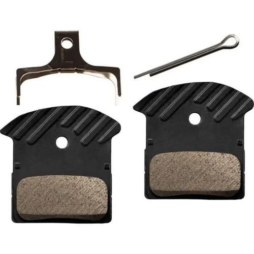 Plaquettes De Frein Vélo Shimano J05a-Rf En Résine Avec Ailette Et Ressort - Noir
