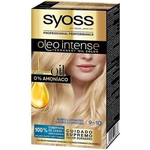 Coloration Capillaire - Syoss - Olio Intense - Sans Ammoniaque - Rubio Luminoso - 5 Pièces Pour Femme 