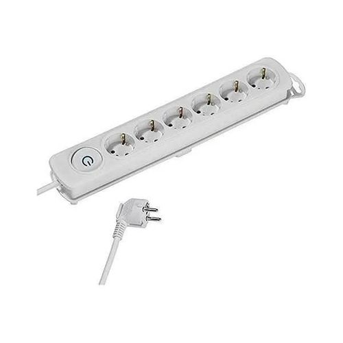 Multiprise - VIVANCO - 37647 - 6 Prises - Interrupteur - 1,4 m - Blanc