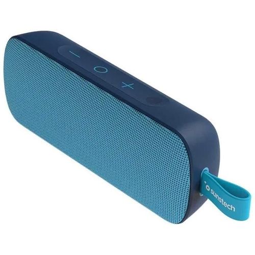Sunstech Brick Large Haut-Parleur TWS Portable 10 W étanche IPX7 Radio FM, Bluetooth V5.0, Lecteur MP3 par Carte mémoire, Couleur Bl
