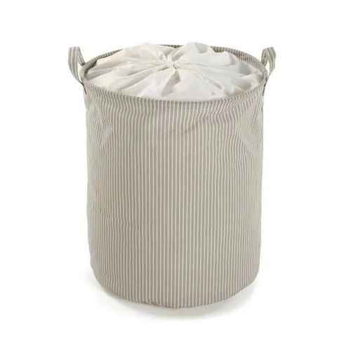 panier à linge beige polyester coton nylon (38 x 48 x 38 cm)