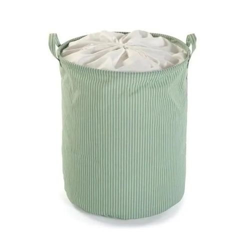 panier à linge vert polyester coton nylon (38 x 48 x 38 cm)