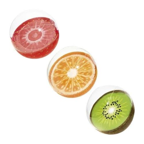 Ballon Gonflable - Beach Fashion Ball Fruits - Bestway - Diamètre 46 Cm