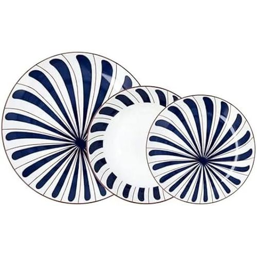 Bidasoa Oceanika Service De Table En Porcelaine 18 Pièces Pour 6 Personnes