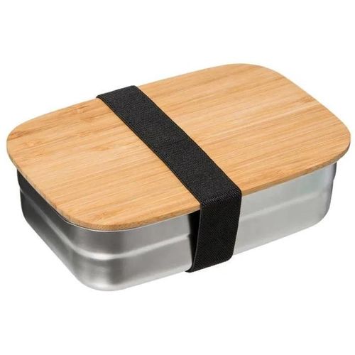 Lunch Box - Inox - 0,85 L - Noir - Rectangulaire - Compatible Lave-Vaisselle
