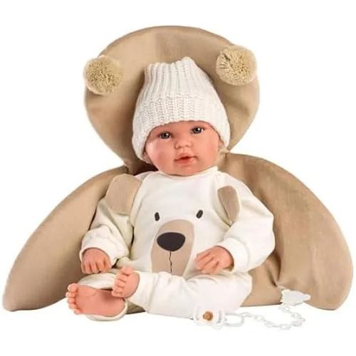 Llorens - Poupée Rn Recien Nacido Lloron 36 Cm Ours Marron Toucher Doux 40 Cm, Multicolore (63645)