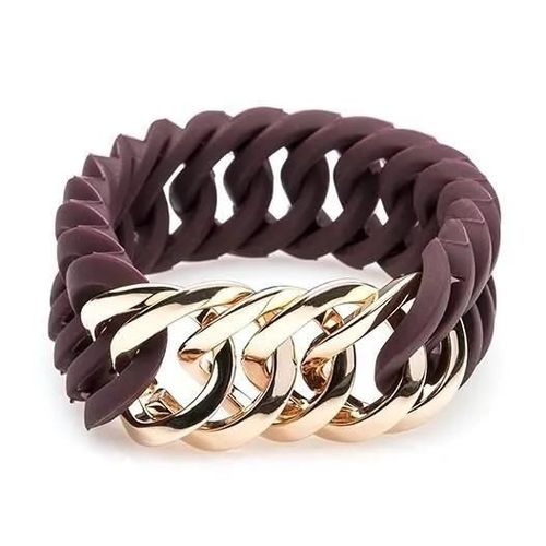 Bracelet - La Rubz - 100467 - Acier Inoxydable - Silicone - 19 Cm - Rose Pourpre