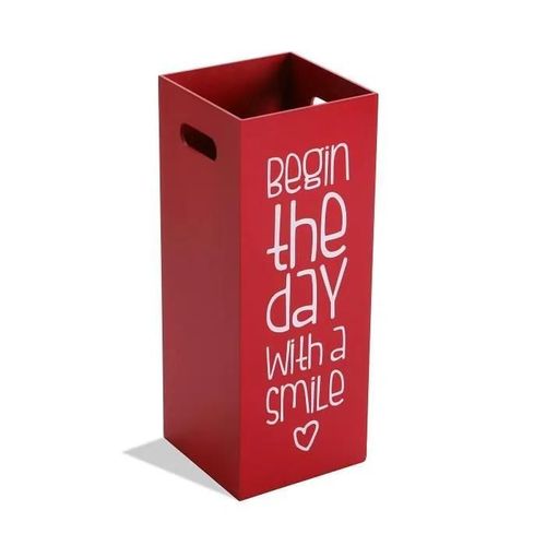 Porte-parapluie - Versa - Fluor - Bois MDF - Rouge - 53 x 21 x 21 cm