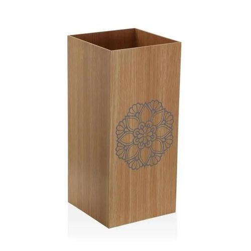 Porte-parapluie pour l'Entrée Mandala - 48 x 22 x 22 cm - Porte parapluie moderne en Bois - Marron - Versa