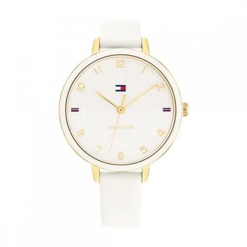 Tommy Hilfiger Florence Montre Femme Acier Doré Cuir Blanc 1782582