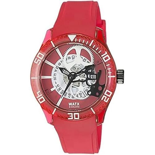 Montre Homme Watx Rewa1919 - Quartz - Bracelet En Caoutchouc Rouge - Étanche 50m