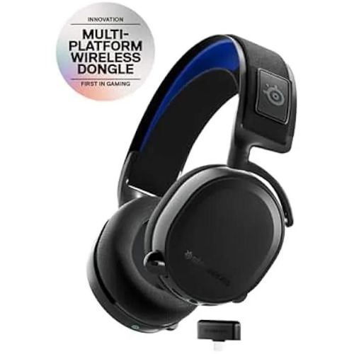Steelseries Arctis 7P+ Black Wireless Gaming Headset 2,4 GHz 30 heures d'utilisation USB-C 3D Audio PS5, PS4, PC, Mac, Android et