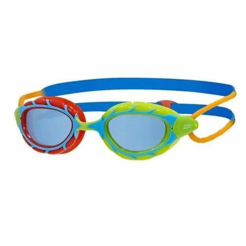 Zoggs Predator Junior Lunettes De Natation Unisex-Youth, Orange - Rouge-Gris - Vert-Encre, 6-14 Ans - 313869