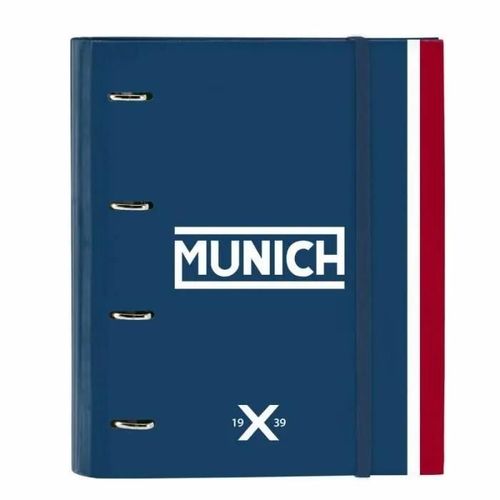 Reliure Ã anneaux Munich Soon A4 Bleu (27 x 32 x 3.5 cm)