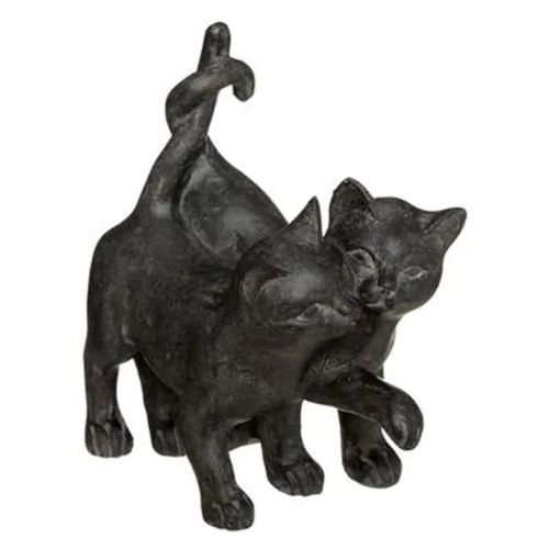 Statuette Déco - Non spécifié - Couple Chatons - 15cm - Noir - Résine