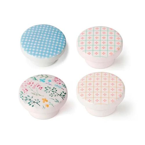 Blister Avec 4 Boutons Ronds De Meubles En Bois Finition Décorative Mod.M3 Ø38mm Rei.