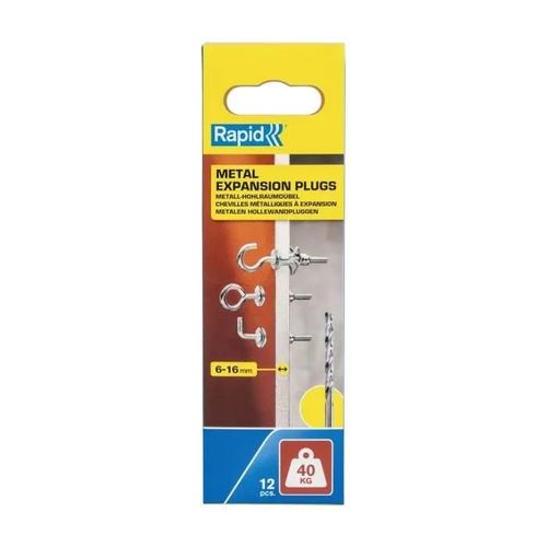 Blister 12 pcs. bouchons d'expansion métalliques ø11x37 vis ø5 5001557 rapid