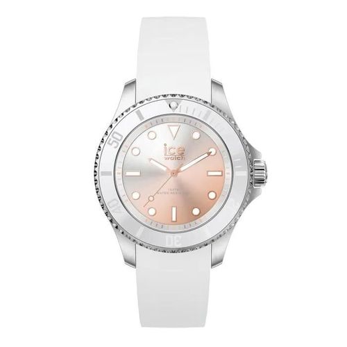 Montre Bracelet Ice-Watch - 020369 - Ice Steel Sunset Pink - Montre Argent Pour Femme Avec Bracelet En Silicone - (Small)
