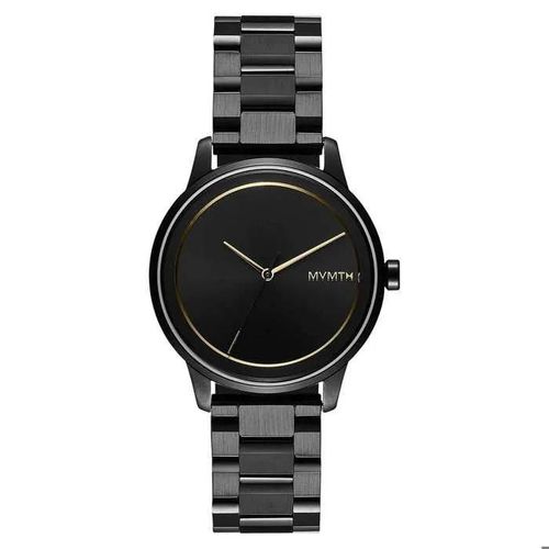 Montre Bracelet Mvmt - 28000187-D - Montre Analogique A Quartz Unisex Avec Bracelet En Acier Inoxydable Noir