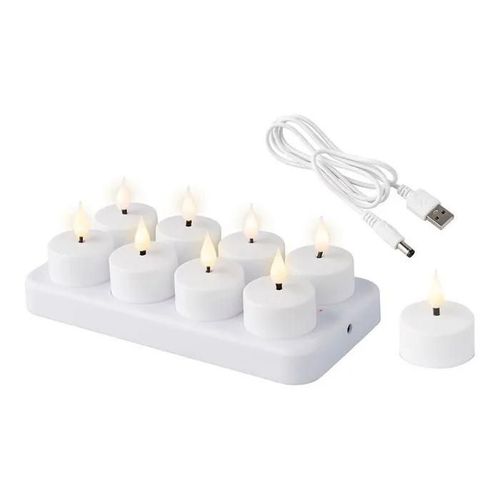 Bougie Led Rechargeable De Plastique Pour L'intérieur 486715