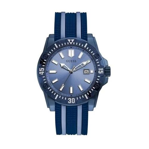 Montre Devinez Homme Skipper Gw0055g2 Acier Inoxydable Bleu Date Date Indicateur Biseau Minute