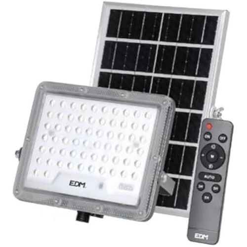 Projecteur Solaire Edm - Focus 300w - 2 500lm - 6 500k - Ip65 - Aluminium + Plastique