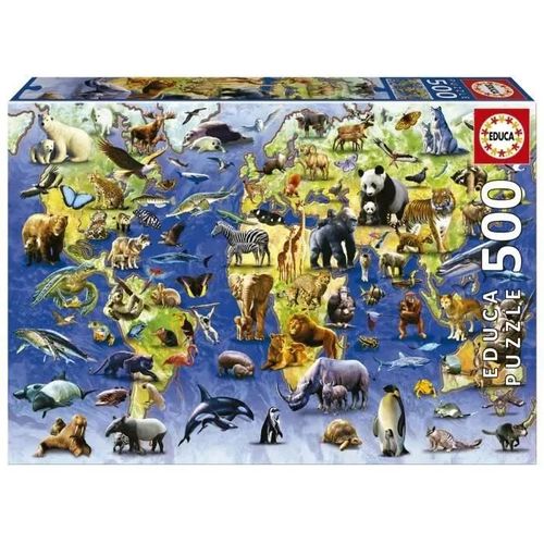 Puzzle 500 Pièces - Educa - Espèces En Danger D'extinction