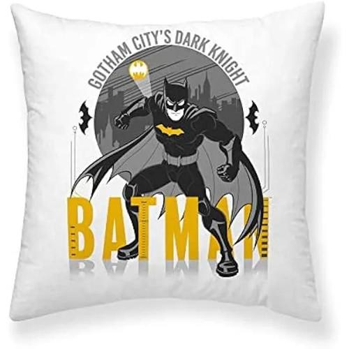 Housse De Coussin Batman - Bl Belum - Tissu Half Panama 100% Coton Bio - Fermeture À Glissière Invisible