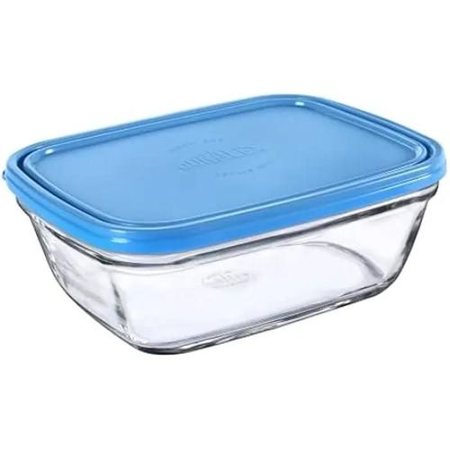 Duralex - Freshbox - Contenitore Rettangolare Per Alimenti Con Coperchio In Plastica Blu - 1,65 L