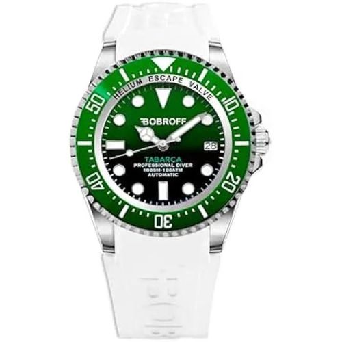 Montre Pour Homme Automatique Bobroff Bf0002bv-Bfstb - Bracelet En Caoutchouc Vert 42mm
