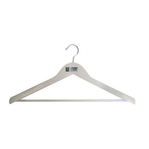 Cintre contourné avec épaules en bois blanc écologique fsc 45x23cm-55mm
