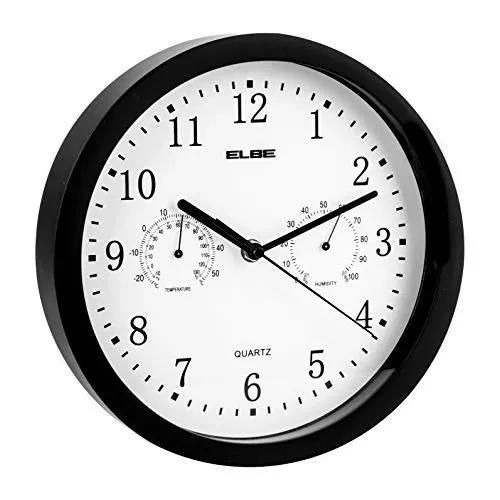 Elbe RP-1005-N Horloge Murale avec thermomètre et hygromètre RP-1005-N