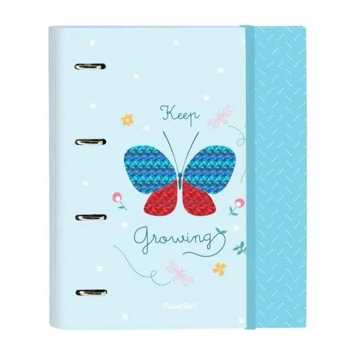 Reliure Ã anneaux BlackFit8 Keep Growing A4 Bleu clair (27 x 32 x 3.5 cm)