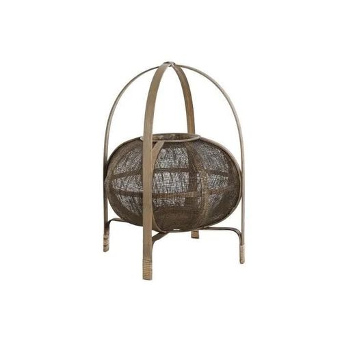 bougeoir naturel marron bambou 33 x 33 x 42 cm