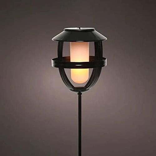 Torche Solaire Effet Flamme Et Fer - 898216 - Noir - Jardin - Energie Solaire - Contemporain