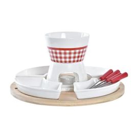 Fondue Dkd Home Decor Rouge (26 5 X 26 5 X 1 5 Cm) (10 Pcs)