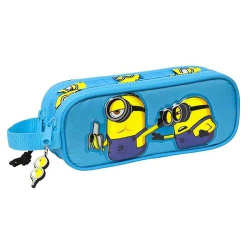 Trousse d'écolier - Minions - Minionstatic - Bleu - Polyester 300D - 21 x 8 x 6 cm