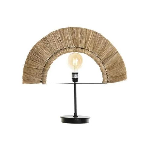 Lampe De Bureau L Noir Fer Jute