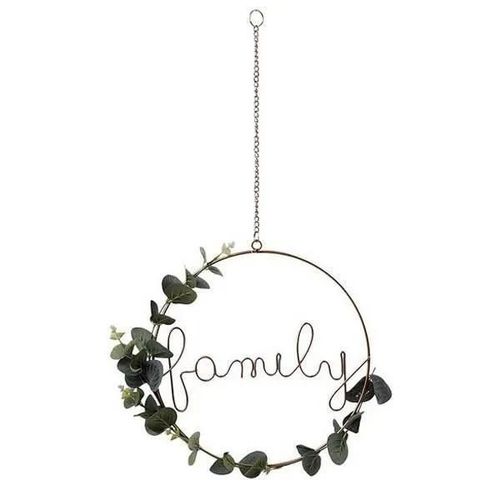 Panneau Décoratif - Family - Doré - Ø 31 Cm