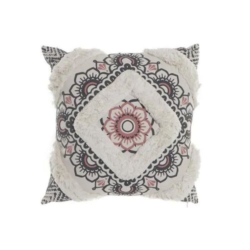Coussin Dkd Home Decor Blanc Noir Polyester (45 X 10 X 45 Cm)