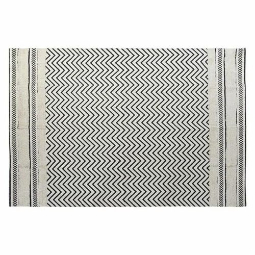 Dkd Home Decor Tapis Noir Zigzag Blanc (160 X 226 X 0,7 Cm) - 8424001927975