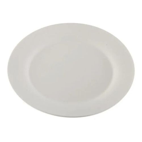 Assiette Plate Blanc Rond Porcelaine (27 X 27 Cm)