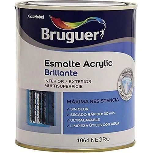 Bruguer 5057426 Émail acrylique brillant Acrylic Noir